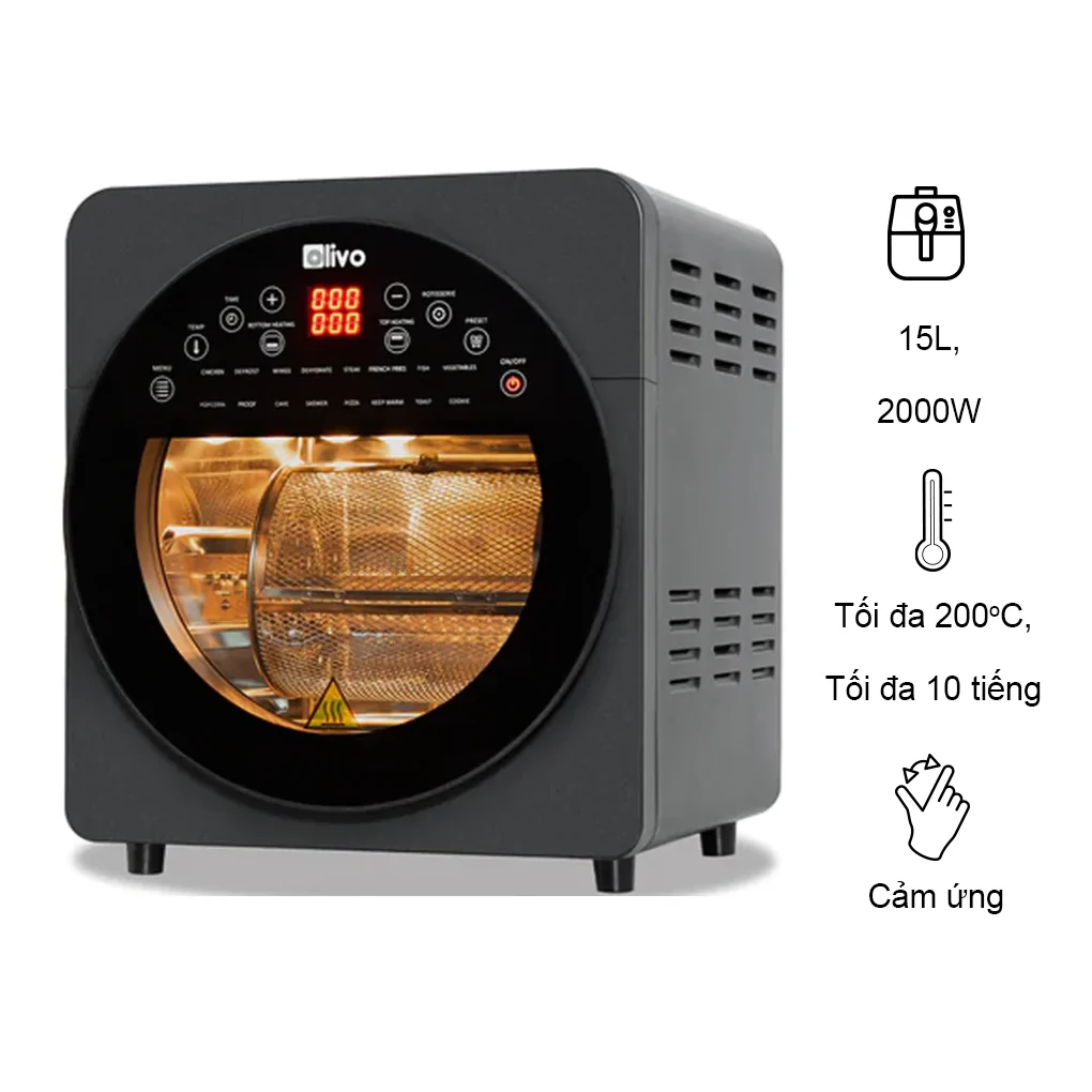 Nồi Chiên Không Dầu Olivo AF15