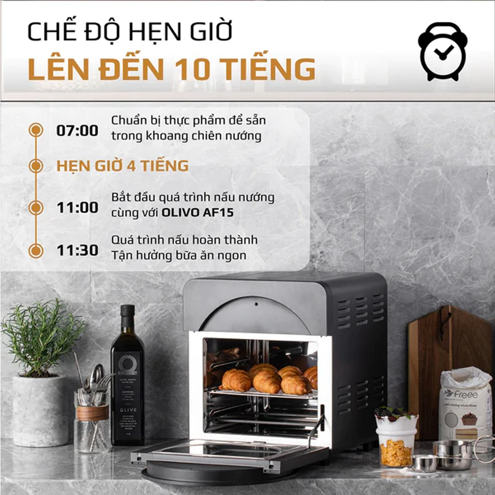Nồi Chiên Không Dầu Olivo AF15 18