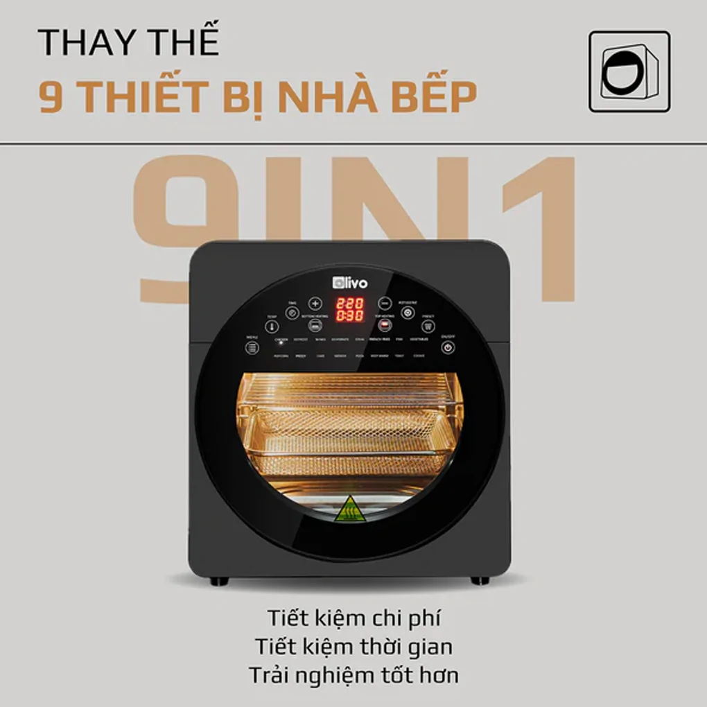 Nồi Chiên Không Dầu Olivo AF15 4