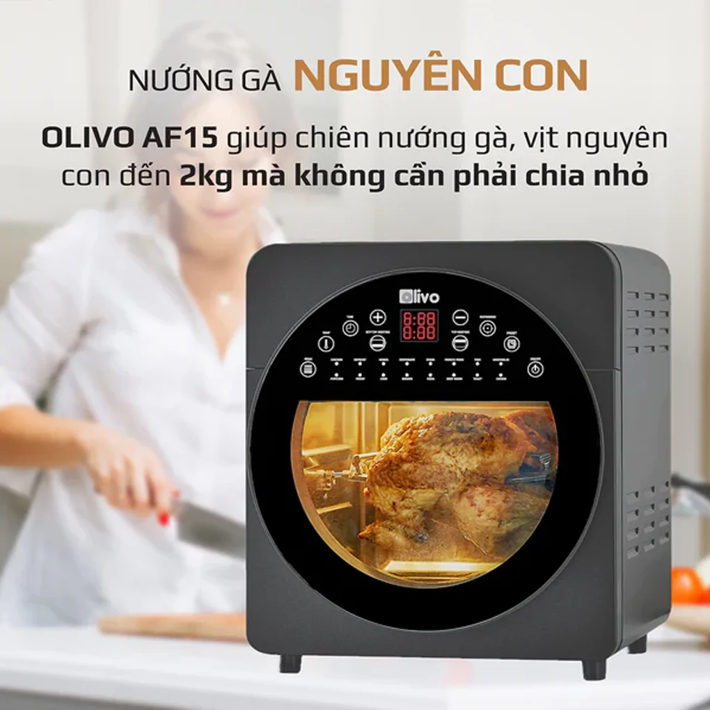 Nồi Chiên Không Dầu Olivo AF15 8