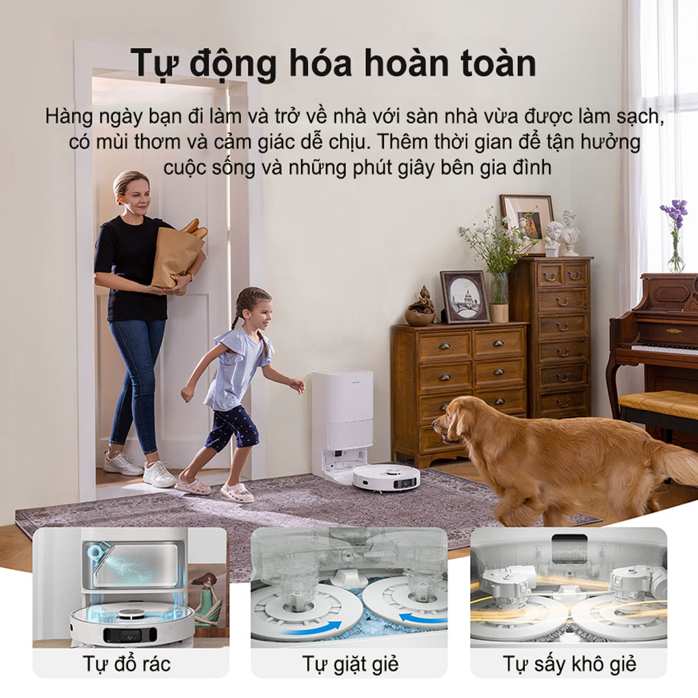Robot Hút Bụi Lau Nhà, Tự Động Giặt Giẻ Lau Dreame L10 Ultra 2