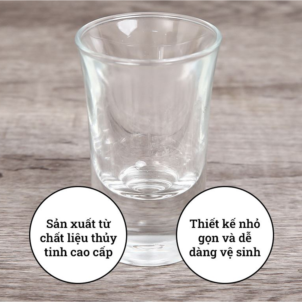 Ly Rượu Thủy Tinh Luminarc Hot Shot 34ml 3