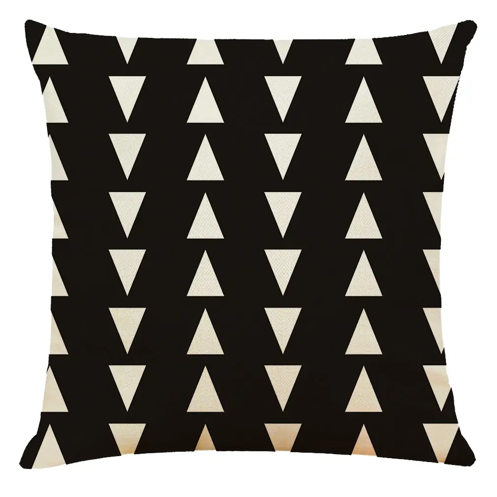 Vỏ Áo Gối Tựa Simplehome ECO8 Đen/Trắng 45x45cm