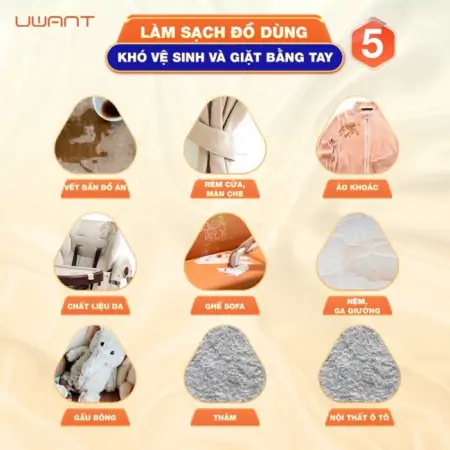 Máy Giặt Sofa, Nệm, Thảm Cầm Tay Uwant B100 17