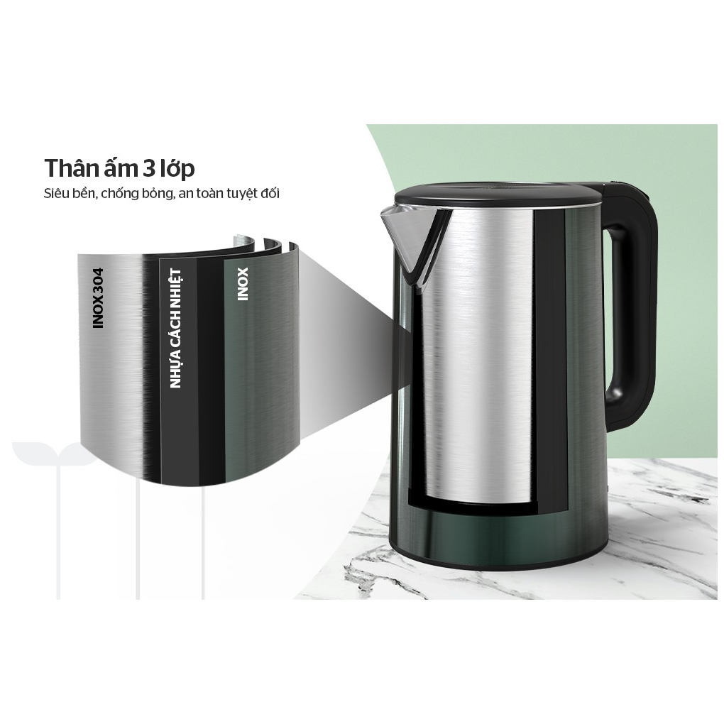 Ấm Đun Siêu Tốc 3 Lớp Sunhouse Mama SHD1389 1.8 Lít 2