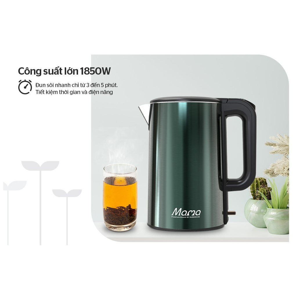 Ấm Đun Siêu Tốc 3 Lớp Sunhouse Mama SHD1389 1.8 Lít 5