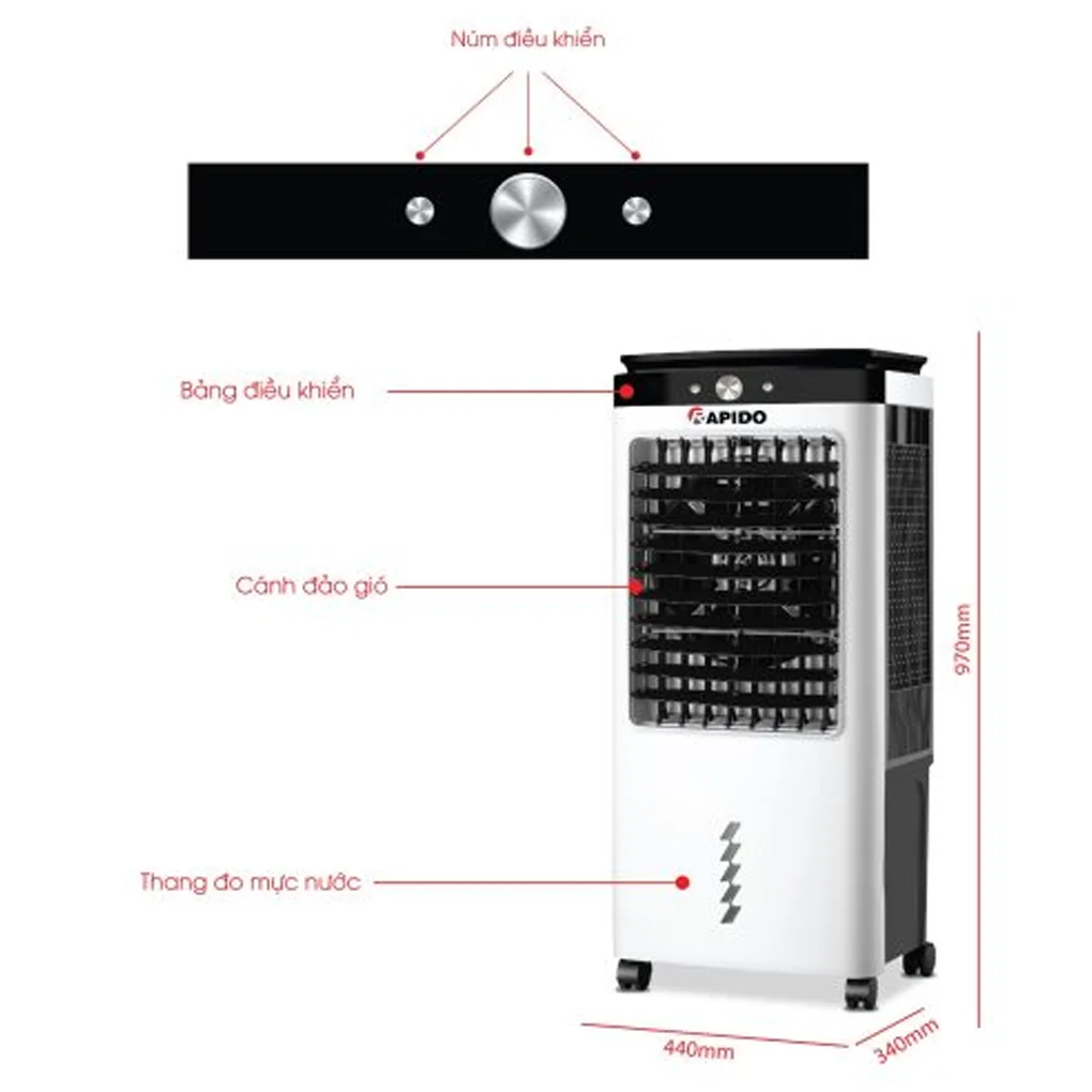 Quạt Điều Hòa Không Khí Rapido Everest 6000-M 3