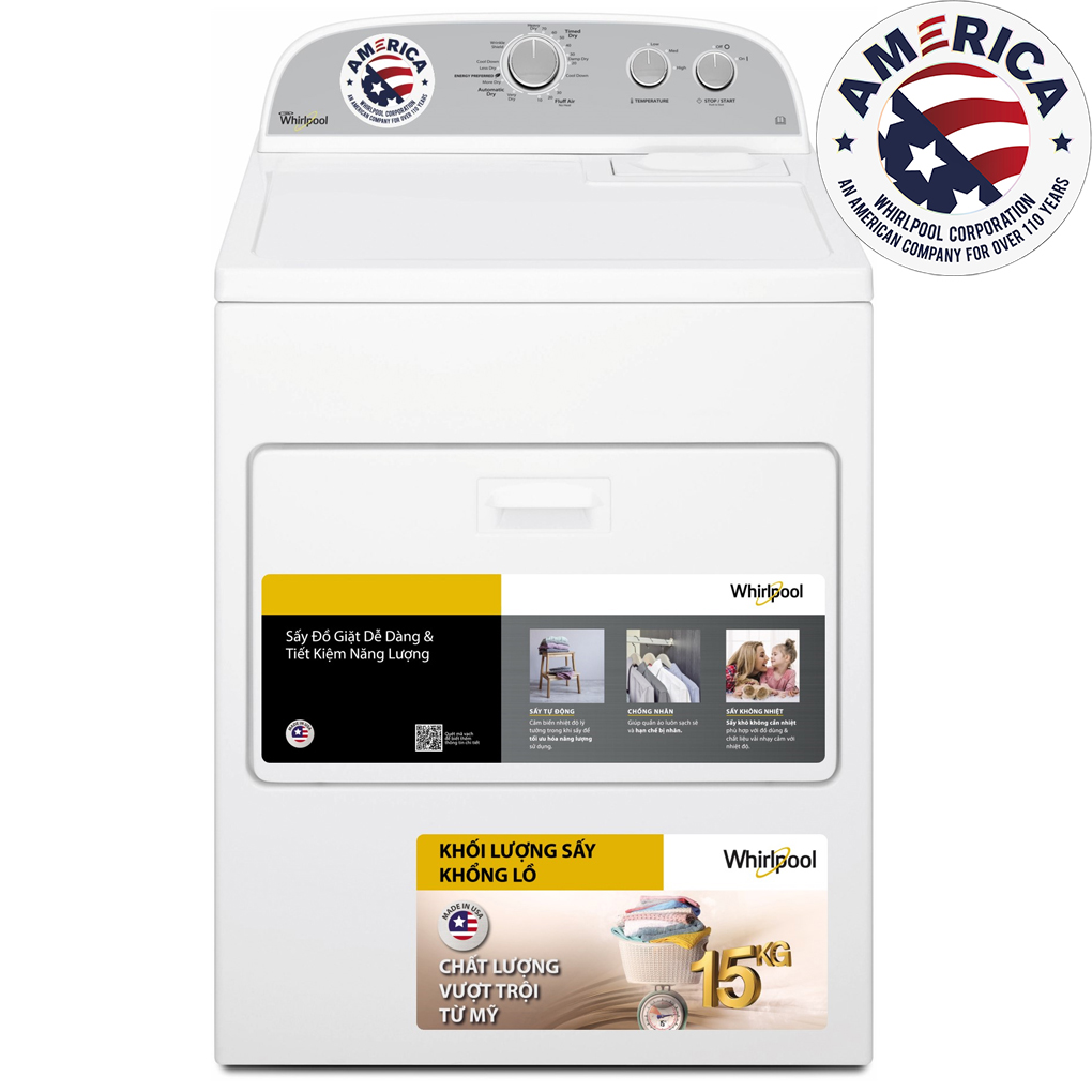 M&aacute;y Sấy Th&ocirc;ng Hơi 15 Kg 3LWED4815FW0