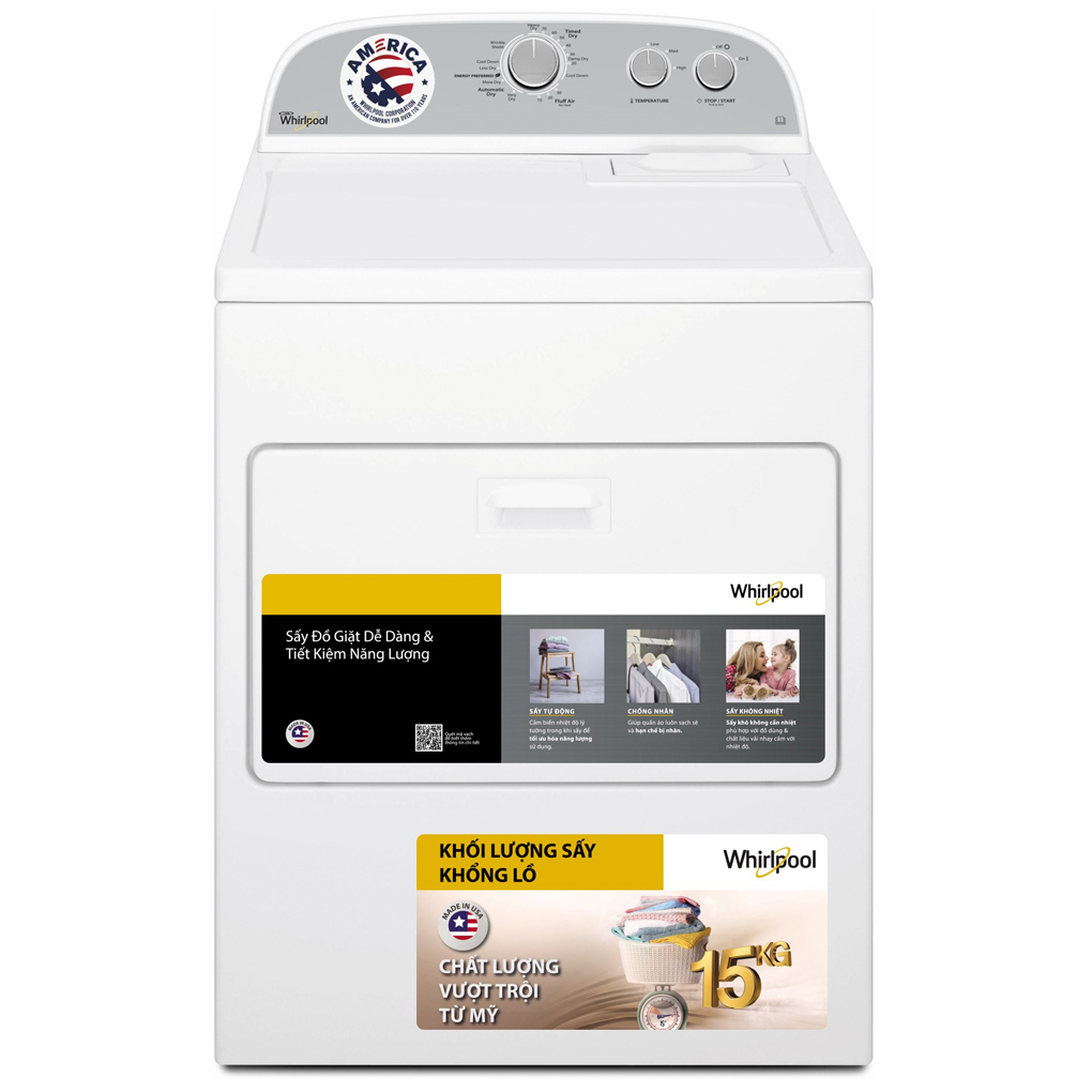 Máy Sấy Thông Hơi Whirlpool 15 Kg 3LWED4815FW0 0