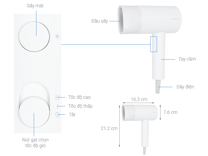 Máy Sấy Tóc Showsee A1-W 7