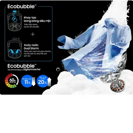 Máy Giặt Samsung Inverter 12 kg WA12CG5886BVSV 8