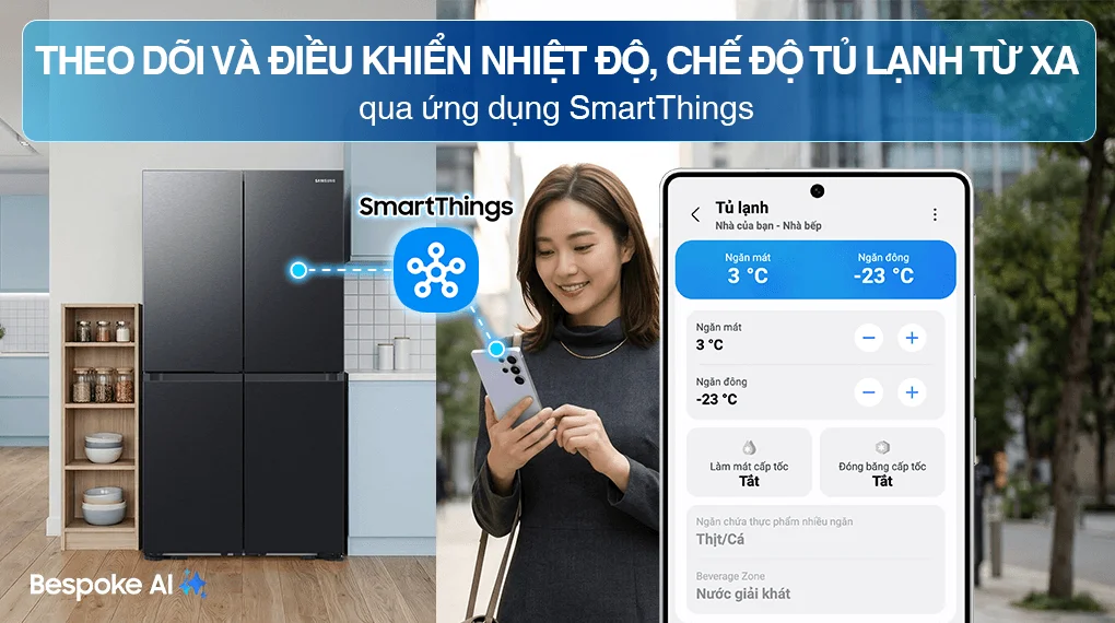 Tủ Lạnh Samsung Inverter 648 Lít RF59C766FB1/SV