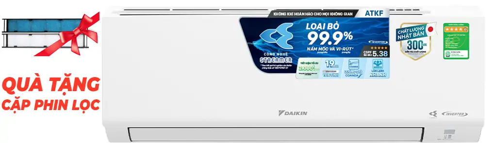 Máy Lạnh Daikin Inverter 1 Hp ATKF25XVMV/ARKF25XVMV