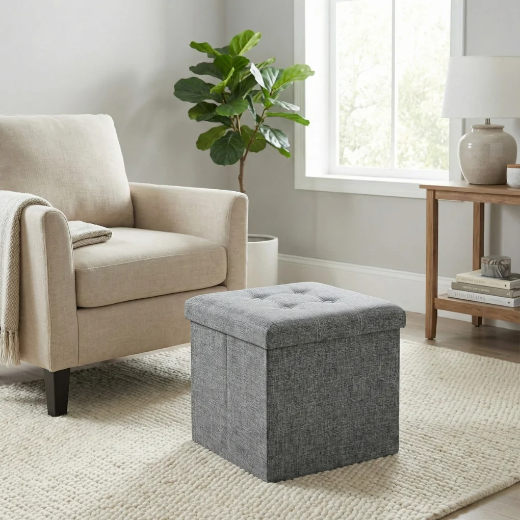 Ghế Hộp Vải ECOSS4 Xám