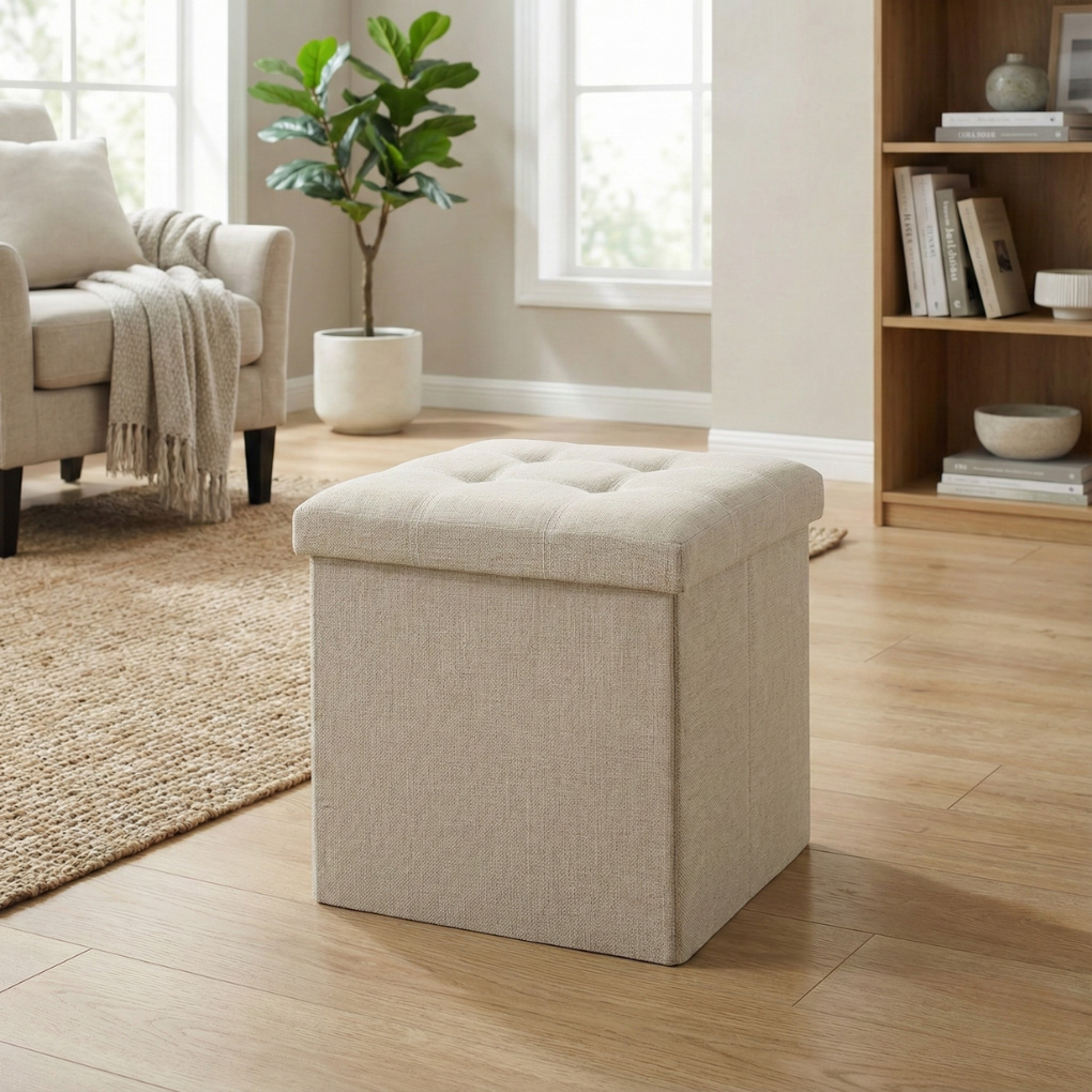 Ghế Hộp Vải ECOSS5 N&acirc;u Nhạt