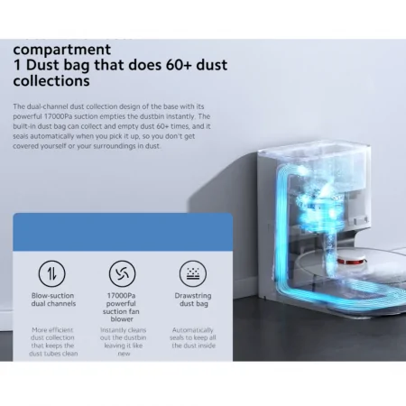 Xiaomi Robot Vacuum X10 Efficient Dust Collection 5000MAh 4000pa suction  power