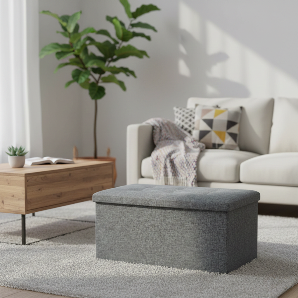 Ghế Hộp Vải ECOSS1 X&aacute;m