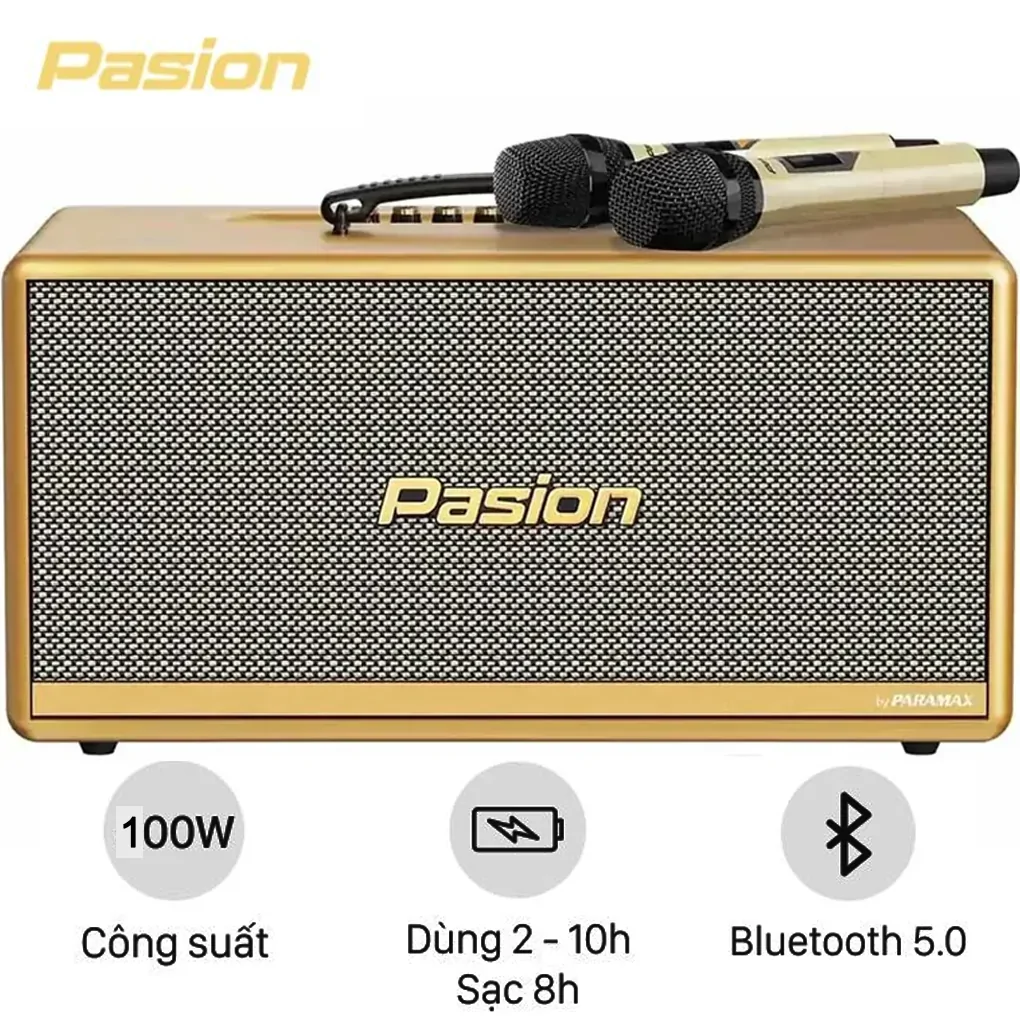Loa Di Động Xách Tay Paramax PASION 2c (Màu Vàng)