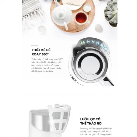 Ấm Đun Siêu Tốc Cuckoo CK-A170T 1.7 Lít (Màu Trắng) 5