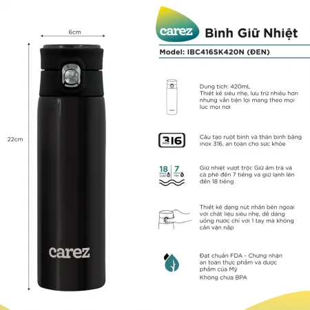 Bình Giữ Nhiệt Carez IBC416SK420N 0
