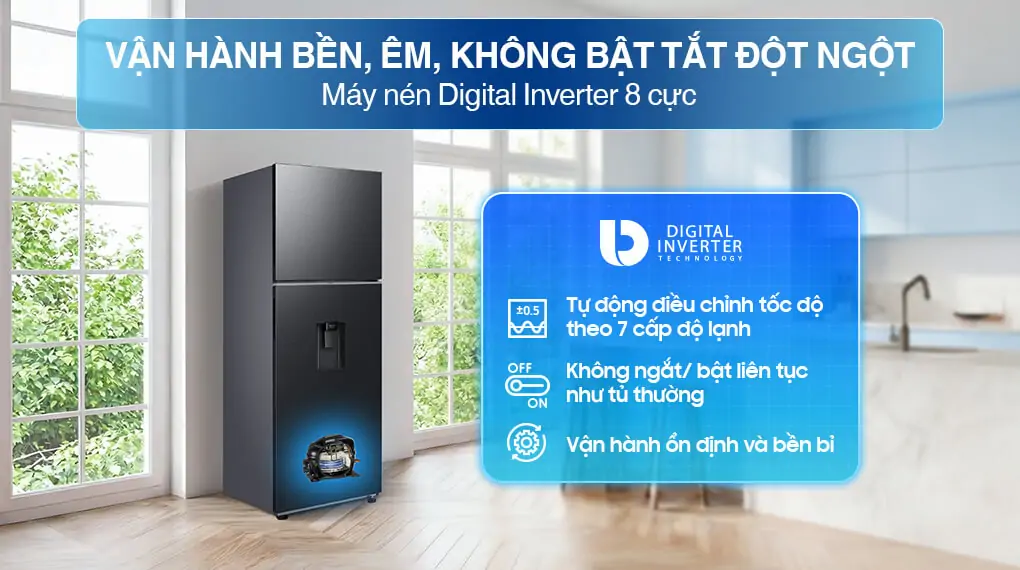 Tủ Lạnh Samsung Inverter 345 Lít RT35CG5544B1SV