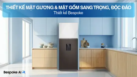 Tủ Lạnh Samsung Bespoke Inverter 406 Lít RT42CB6784C3SV