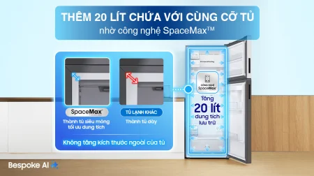 Tủ Lạnh Samsung Bespoke Inverter 406 Lít RT42CB6784C3SV