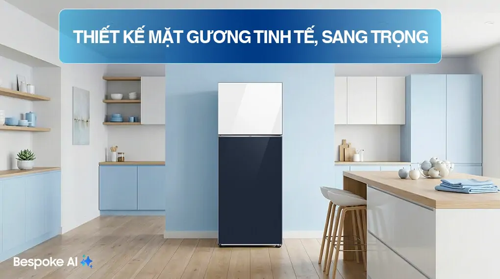 Tủ Lạnh Samsung Bespoke Inverter 460 Lít RT47CB66868ASV