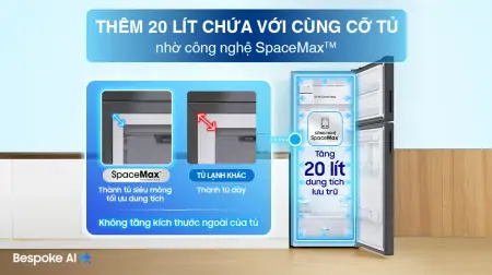 Tủ Lạnh Samsung Bespoke Inverter 460 Lít RT47CB66868ASV