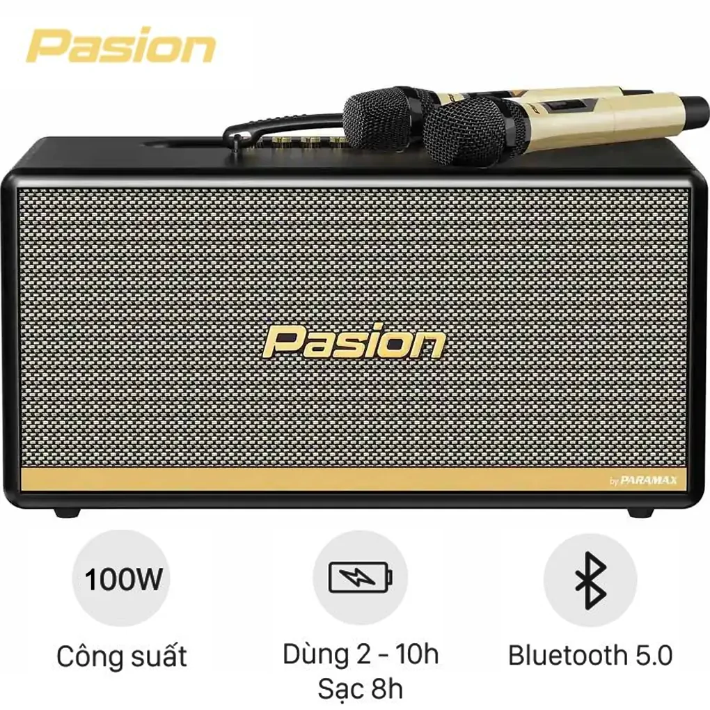Loa Di Động Xách Tay Paramax PASION 2c (Màu Đen)