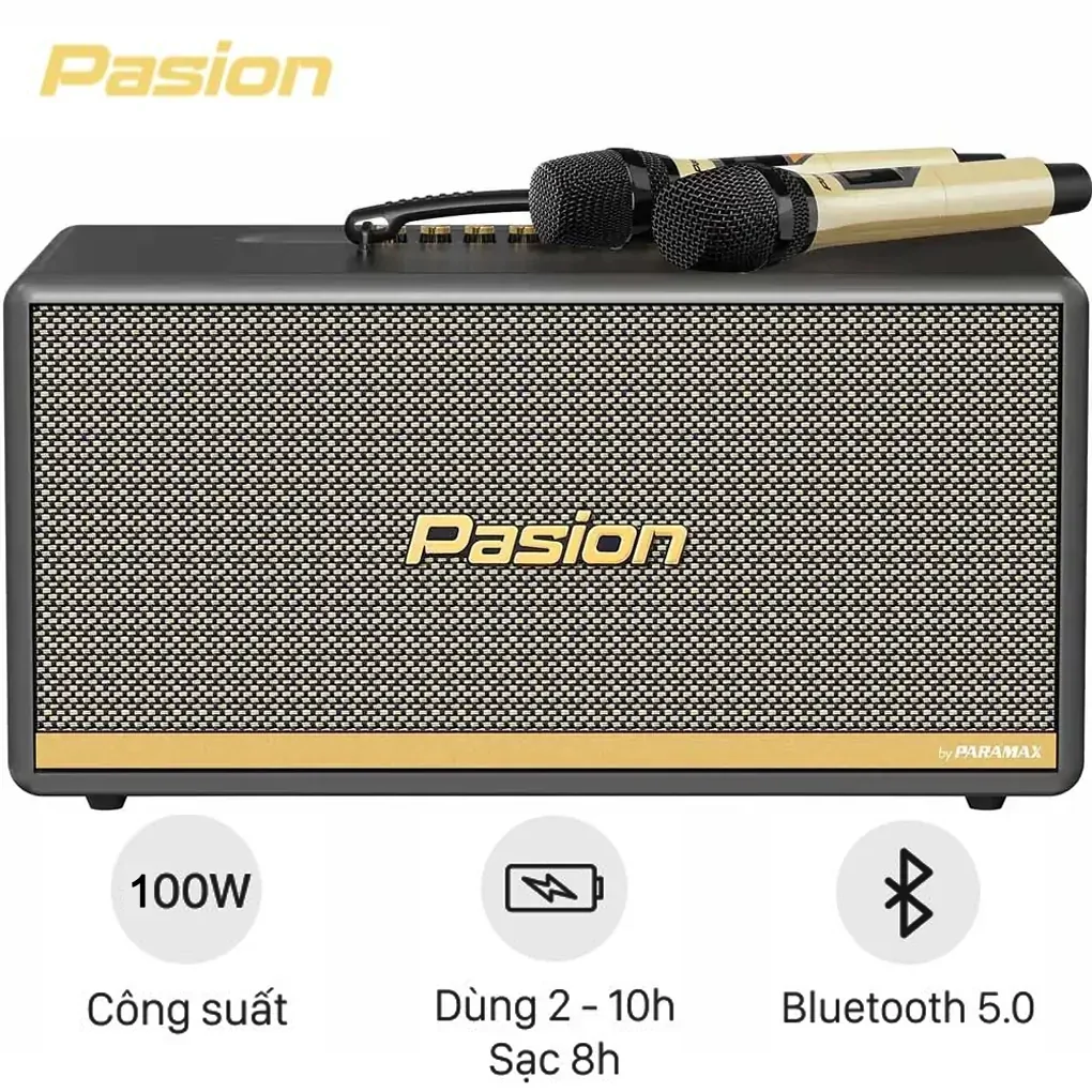 Loa Di Động Xách Tay Paramax PASION 2c (Màu Xám)