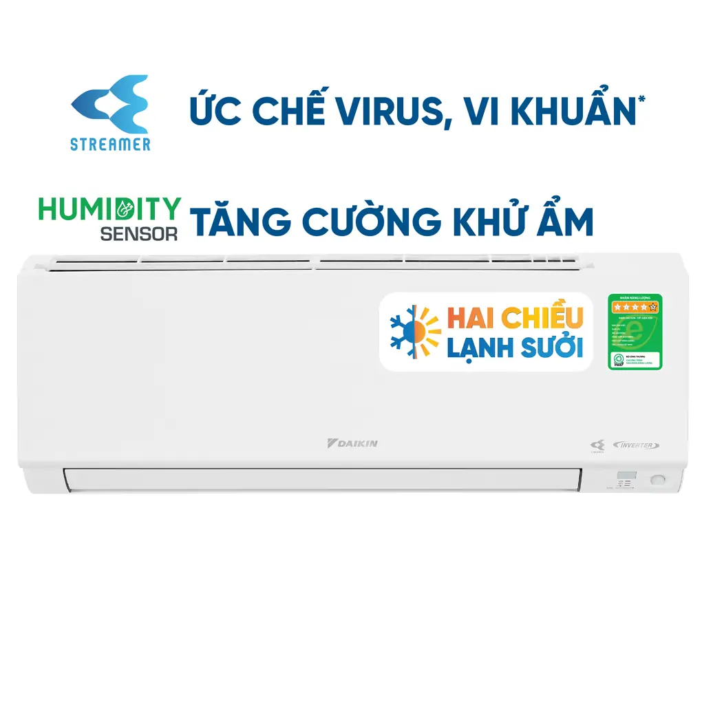 Máy Lạnh 2 chiều Daikin Inverter 1.5 Hp ATHF35XVMV/ARHF35XVMV 0