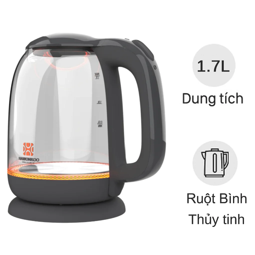 Ấm Siêu Tốc Hawonkoo KEH-170-GR