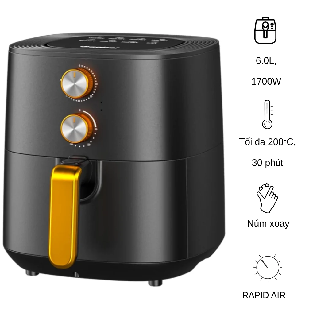 Nồi Chiên Không Dầu Gaabor GA-M6A 6.0 Lít