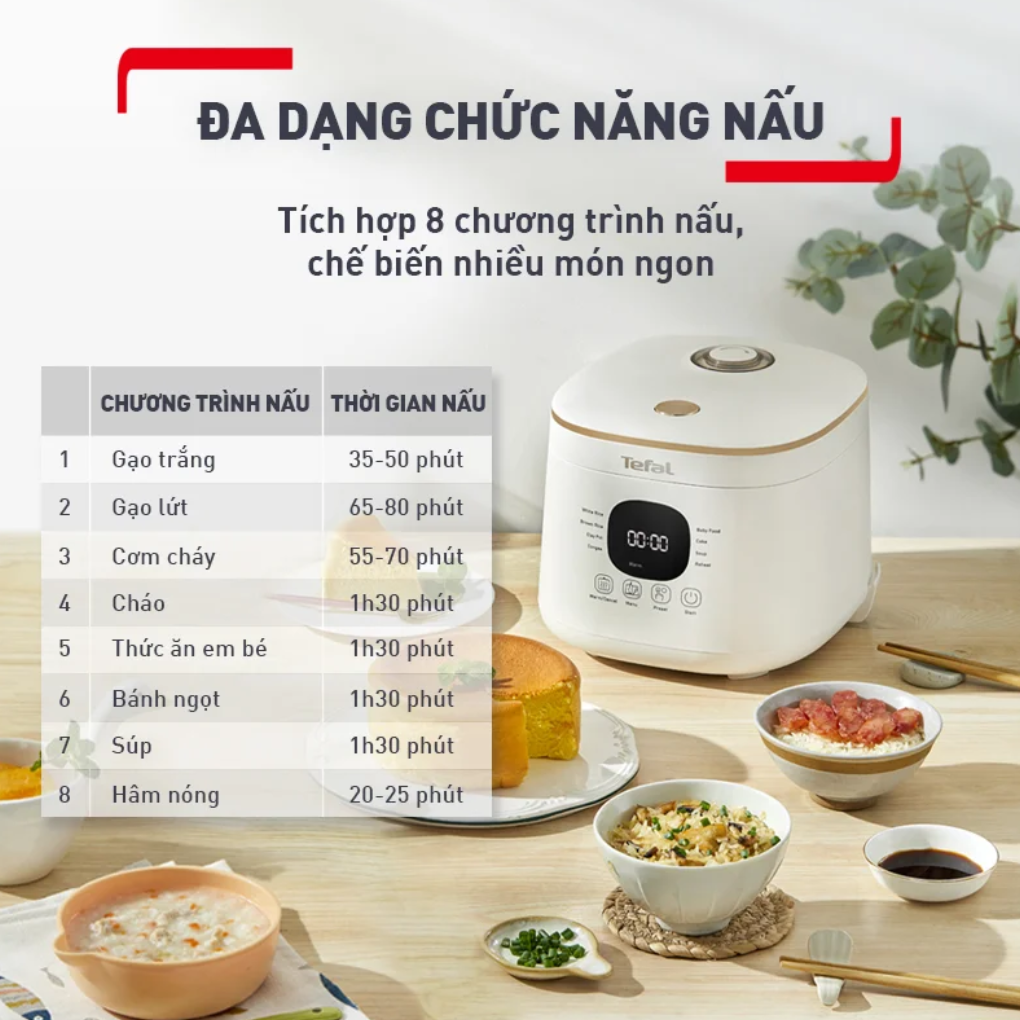 Nồi Cơm Điện Tử Tefal Rice Mate Mini RK515168 0.7 Lít 4