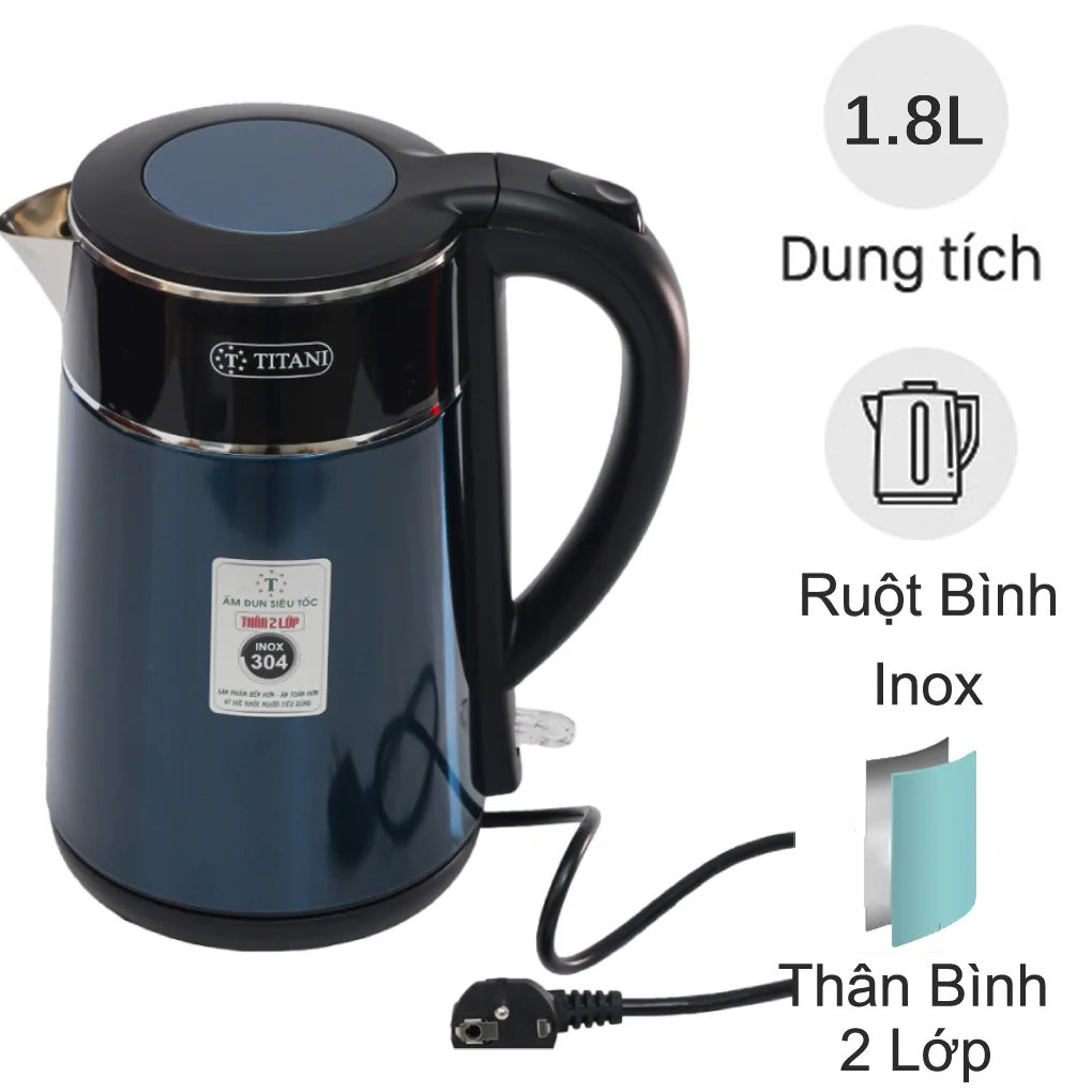 Bình Đun 2 Lớp Cao Cấp TK-2017B