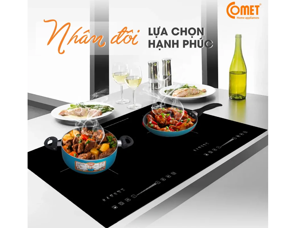 Bếp Đôi Hồng Ngoại - Điện Từ Comet CM5588 3