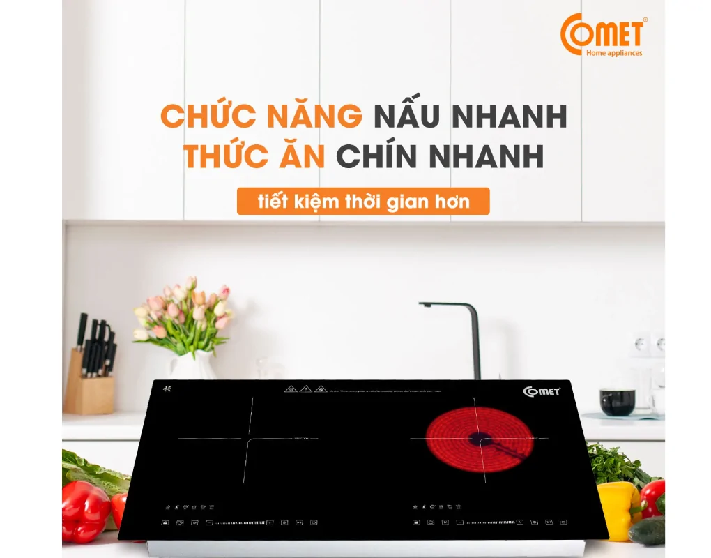 Bếp Đôi Hồng Ngoại - Điện Từ Comet CM5588 1