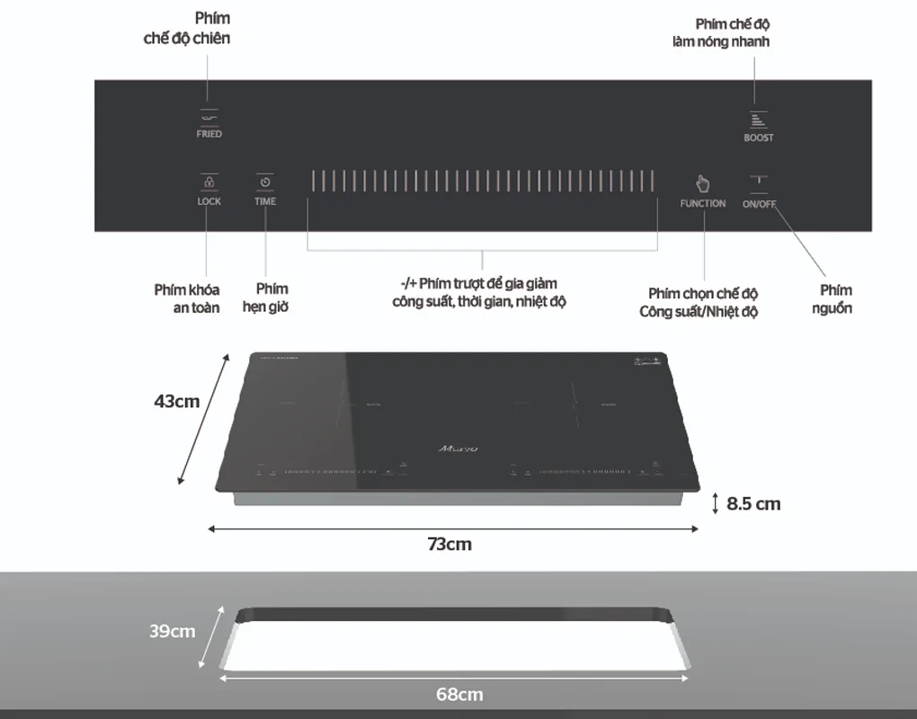Bếp Từ Đôi Sunhouse Mama MMB9301 - Malaysia 12