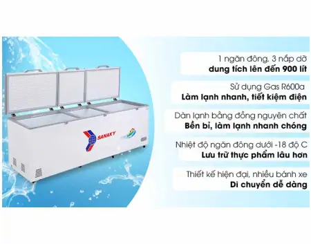 Tủ Đông Sanaky 900 Lít VH-1199HY 0