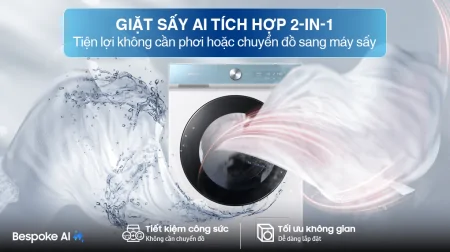 Máy Giặt Sấy Samsung Inverter 14/8 Kg WD14BB944DGMSV