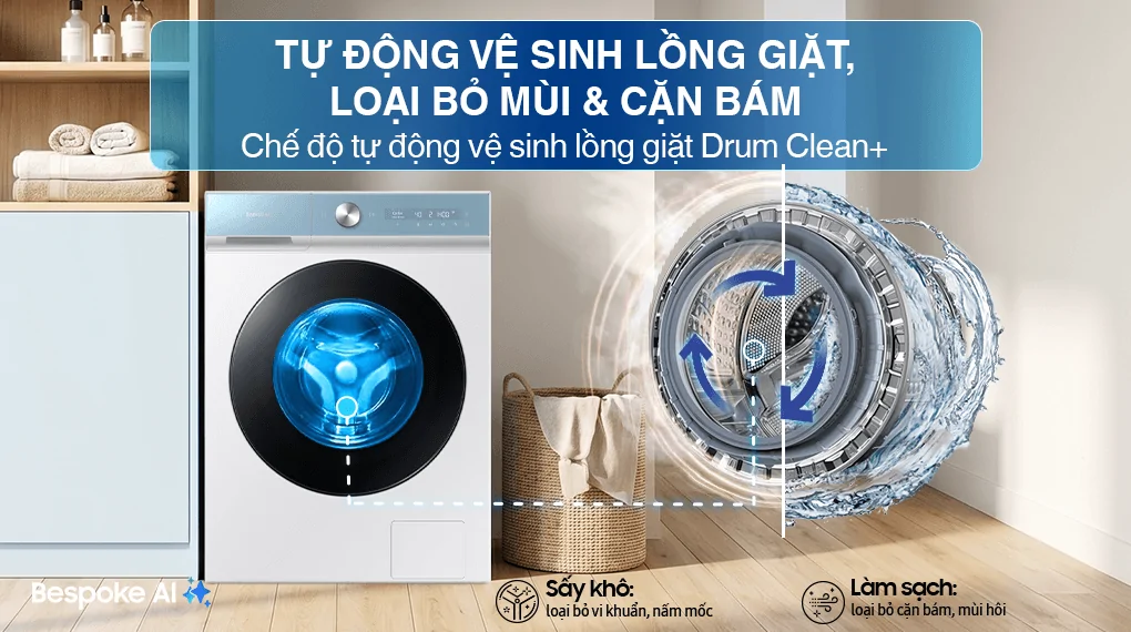 Máy Giặt Sấy Samsung Inverter 14/8 Kg WD14BB944DGMSV
