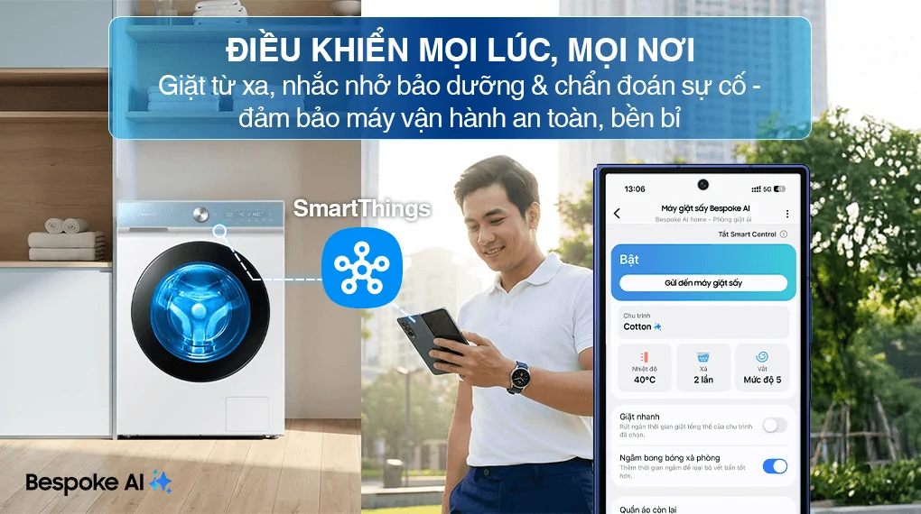 Máy Giặt Sấy Samsung Inverter 14/8 Kg WD14BB944DGMSV