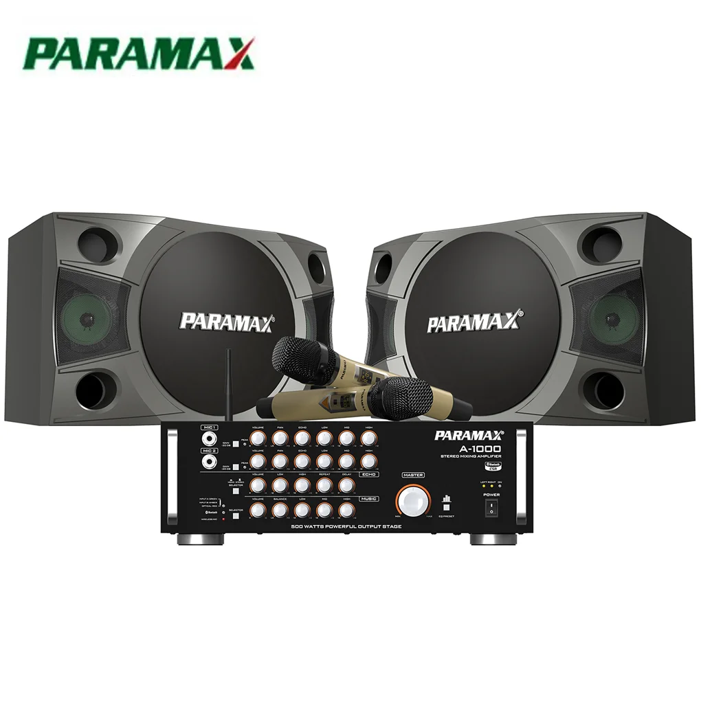 Combo Bộ Dàn Âm Thanh Paramax CBX-1000 (Loa Treo X-1000 + Amply Karaoke MK-A1000)
