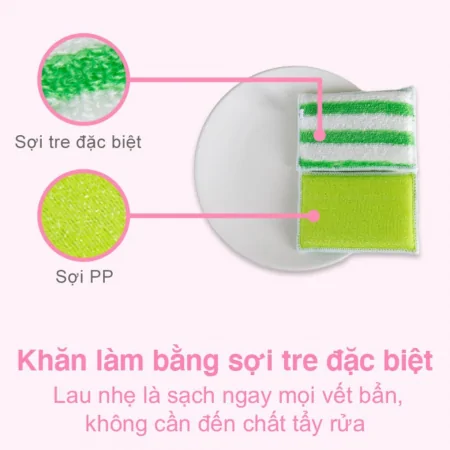 Miếng Rửa Chén Sợi Tre Đánh Bay Dầu Bẩn MyJae 1