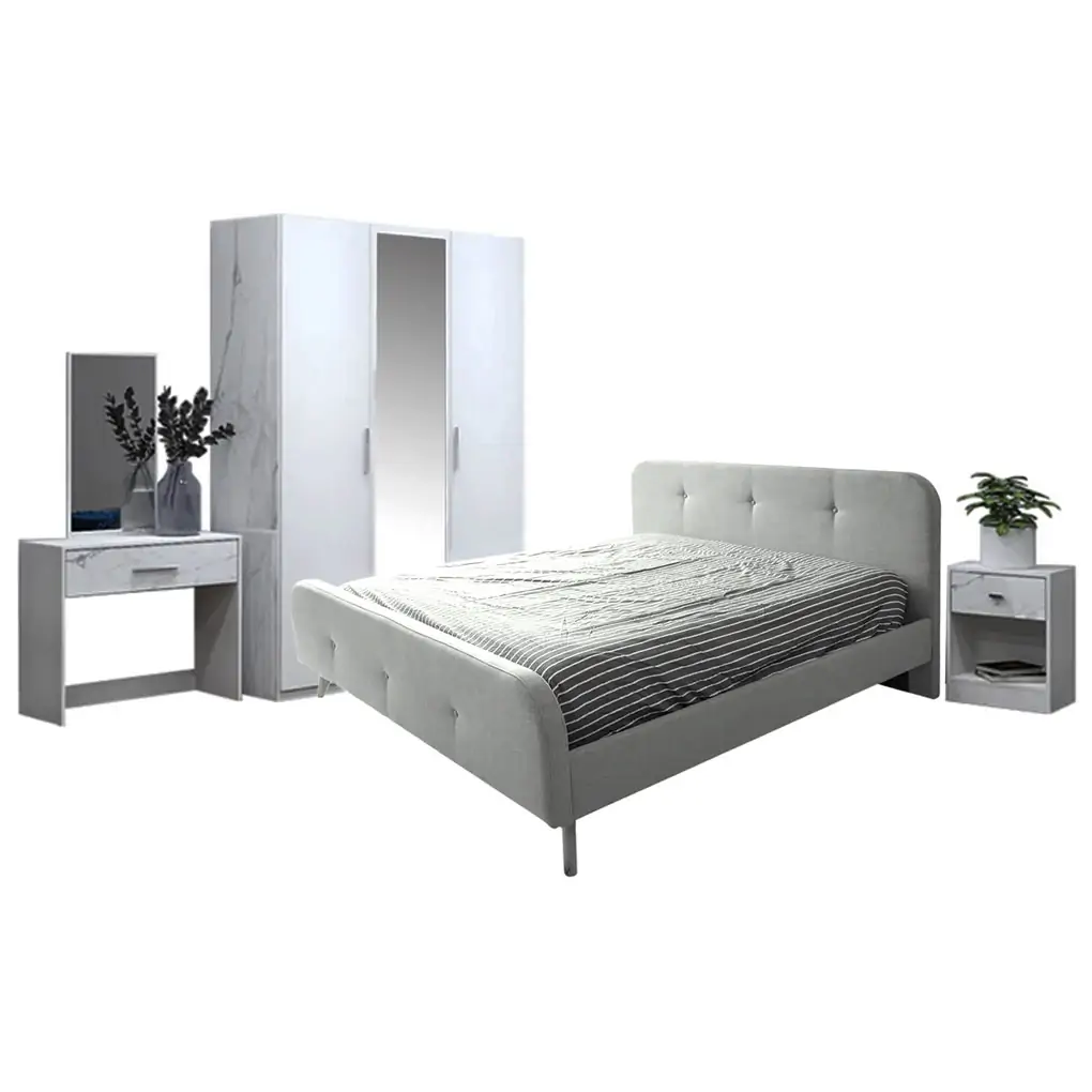 Bộ Phòng Ngủ Giường Vải Camilla NS12075-B 1M8