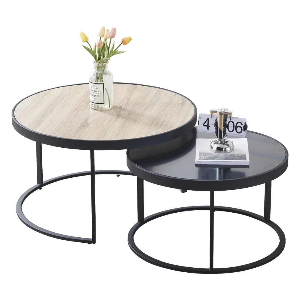 Bàn Coffee (2 Cái) MLM-181389 Đen/gỗ