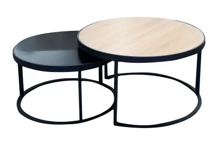 Bàn Coffee (2 Cái) MLM-181389 Đen/gỗ 1