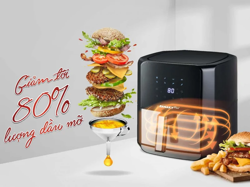 Nồi Chiên Không Dầu Sanaky VH-60AT1 7