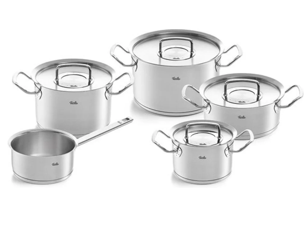 Bộ Nồi Fissler Pure 5 Món Nắp Inox Có Quánh - Nhập Khẩu Đức